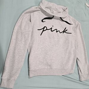 PINK Victoria's Secret Women's Gray Sweatshirt